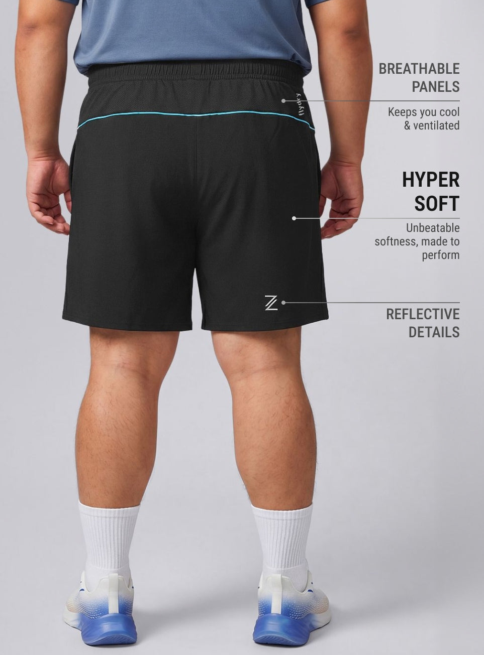Men's Men's Grey Air Flex Training Plus Size Shorts