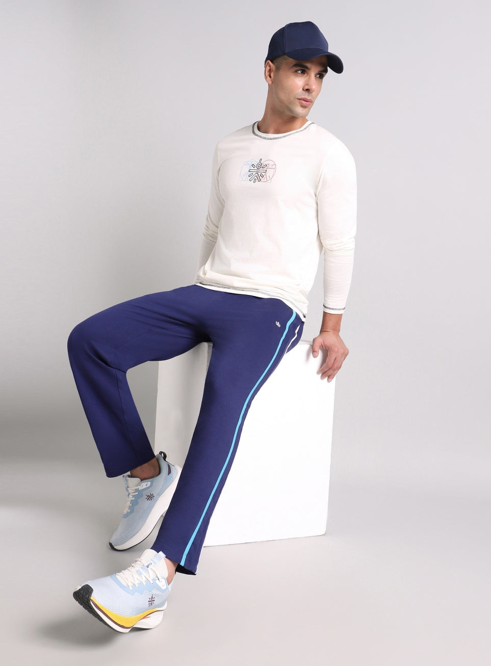 Men's Navy Contrast playday Trackpant