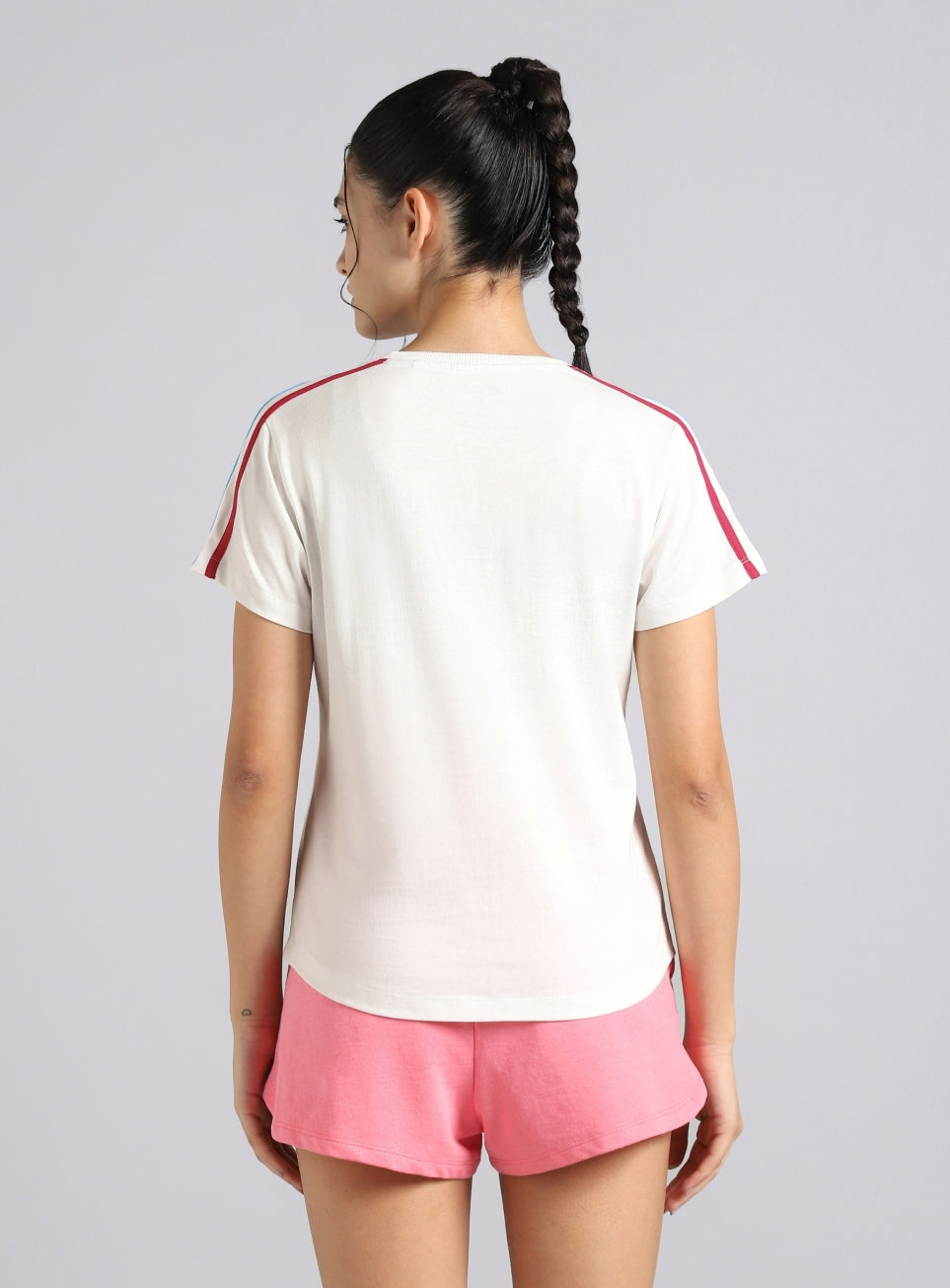 Women's White Sporty T-shirt