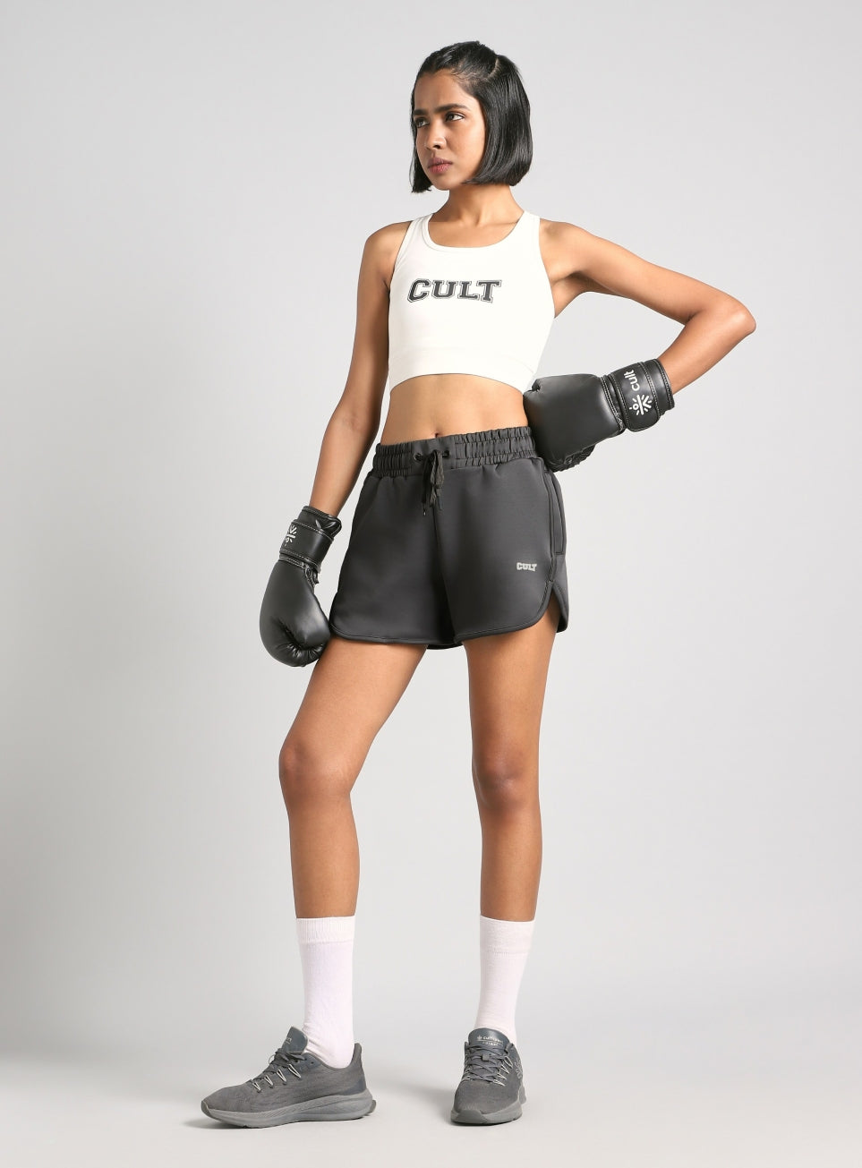 Women's Grey Combat Pro Training Shorts