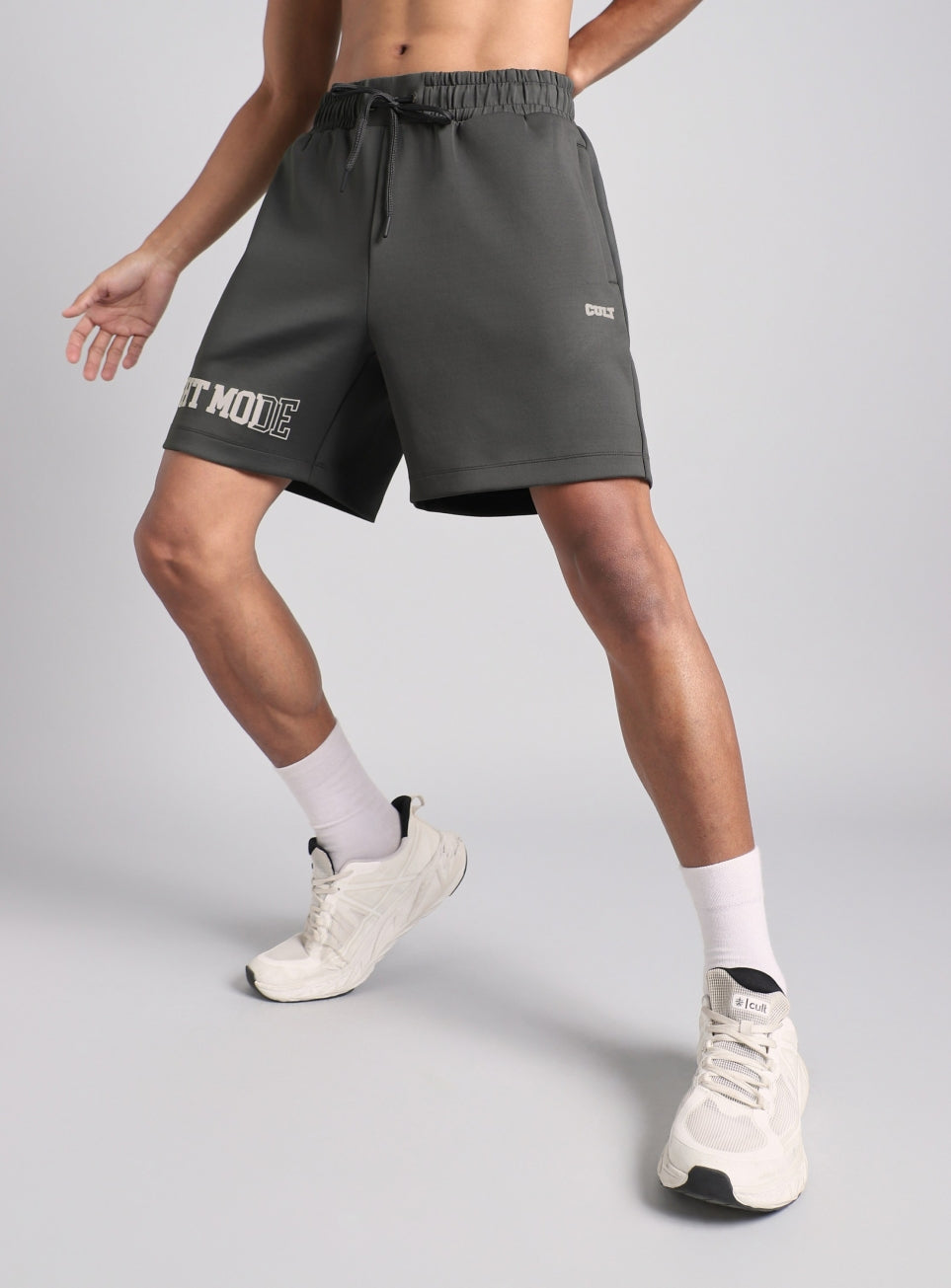 Men's Dark Grey Fight Mode Boxing Shorts