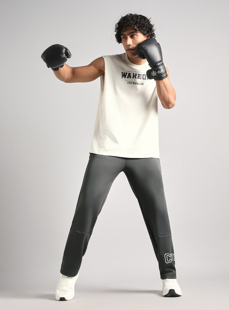 Men's Dark Grey Cult Fight Club Straight Fit Trackpants