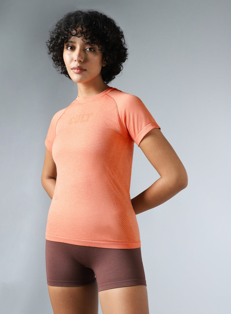 Women's Peach Contour Seamless T-shirt