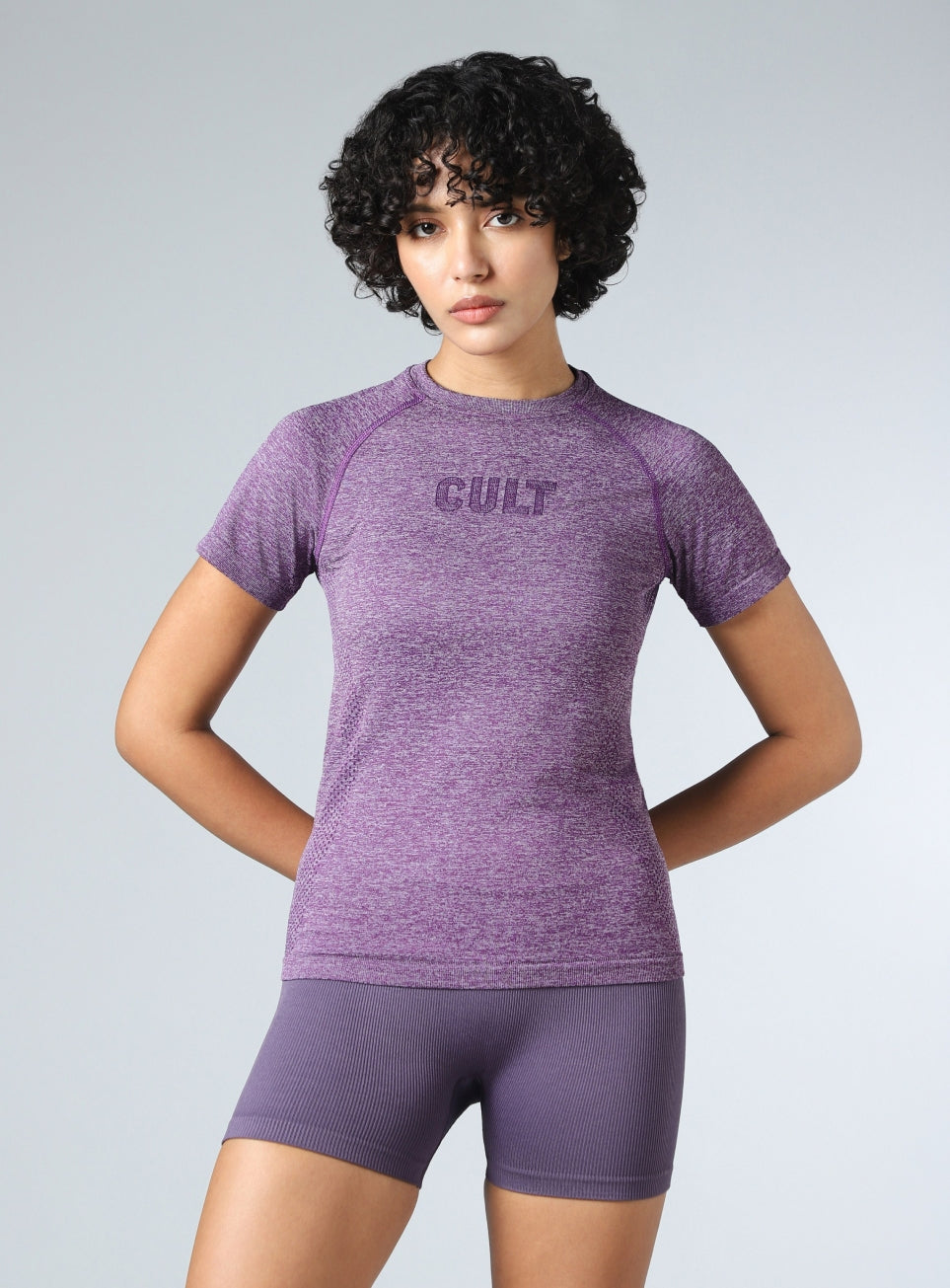 Women's Purple Contour Seamless T-shirt