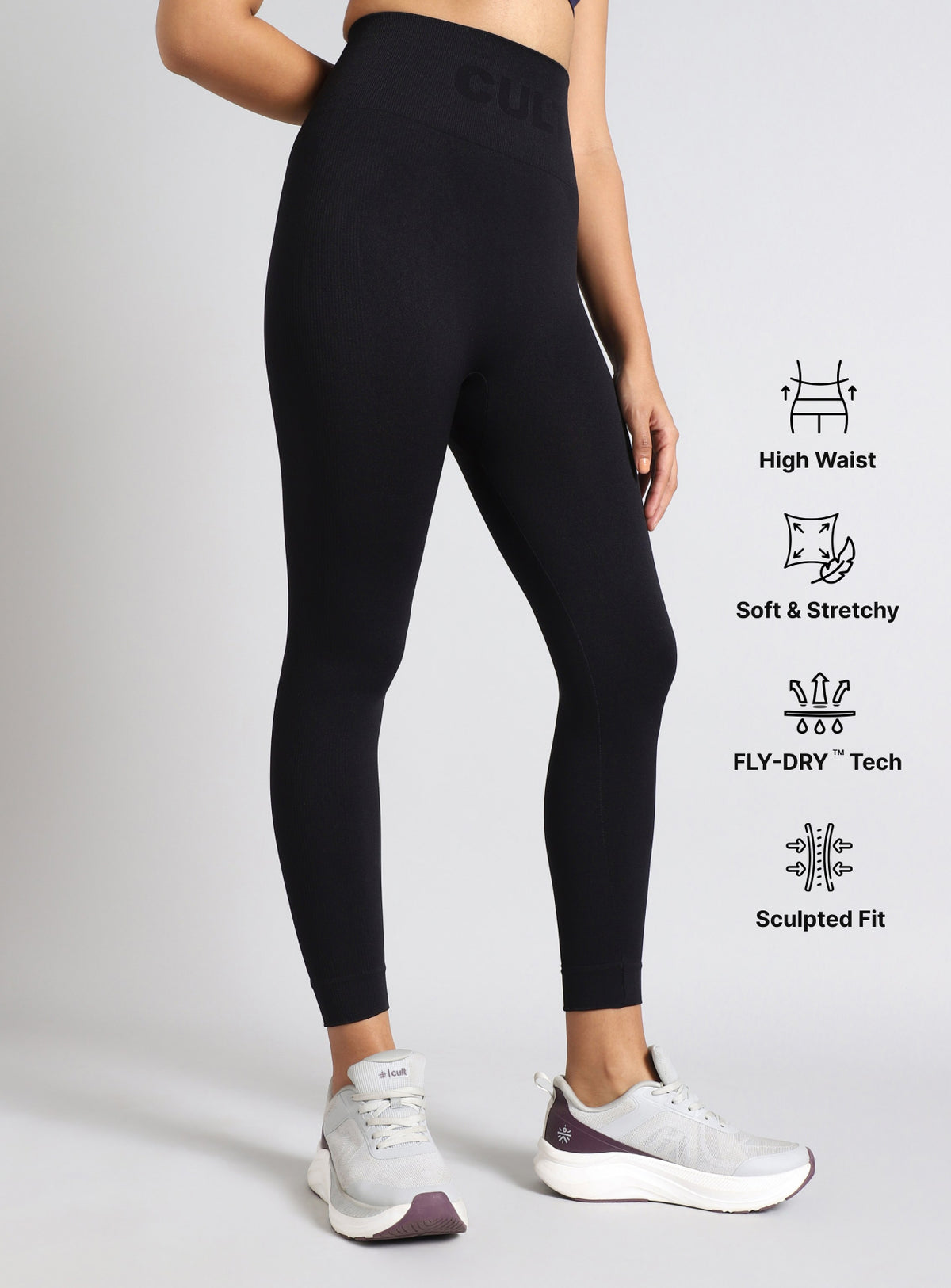 Women's Black Swift Form Seamless Tights