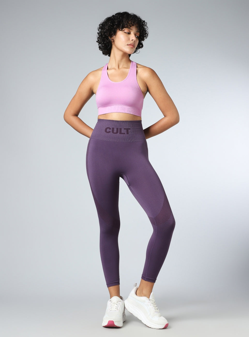 Women's Pink Motion Flow Medium Support Seamless Bra