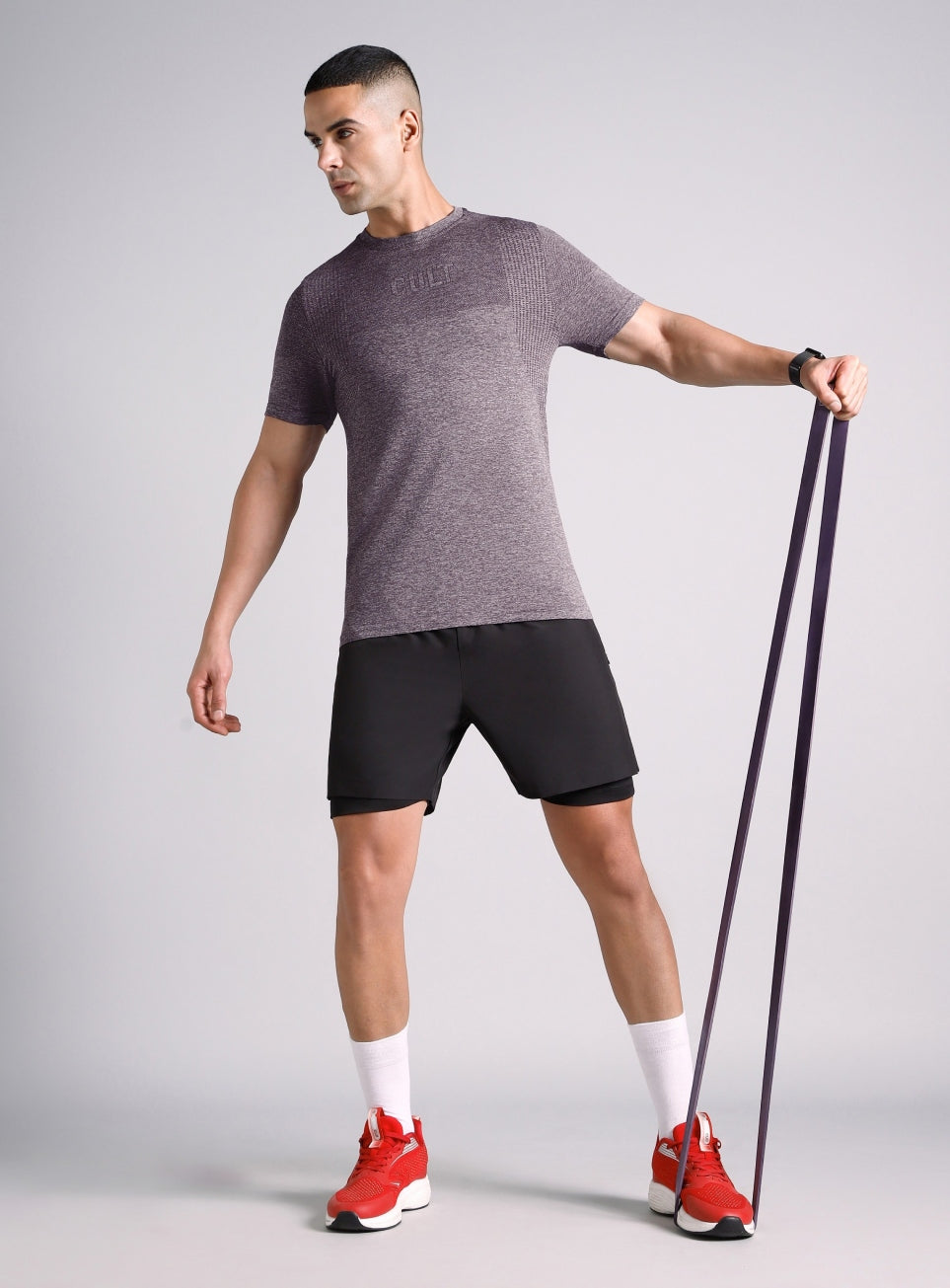 Men's Grey Contour Seamless T-shirt