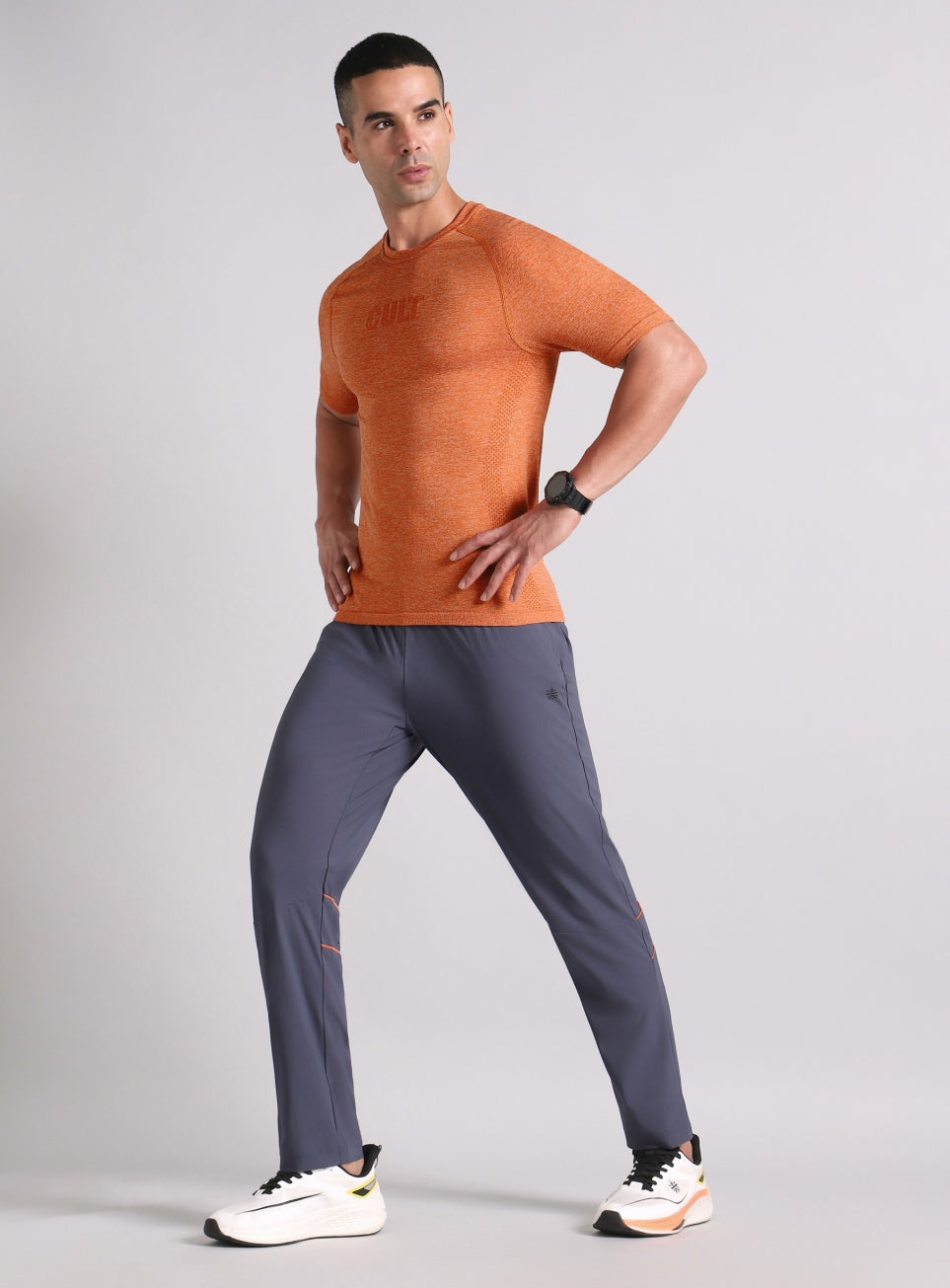 Men's Rust All Format Training Slim Fit Seamless T-shirt