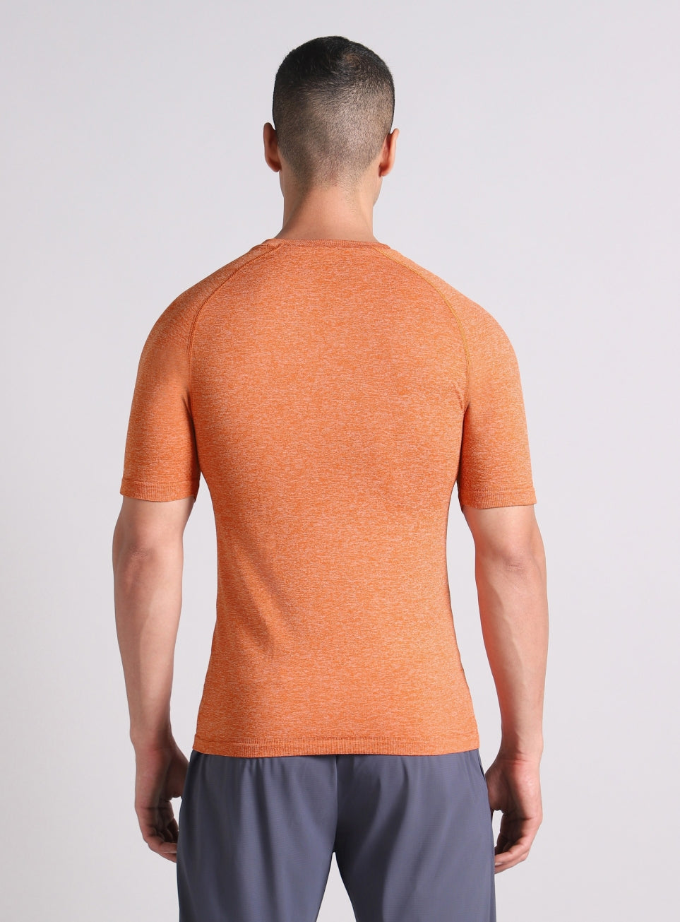 Men's Rust All Format Training Slim Fit Seamless T-shirt