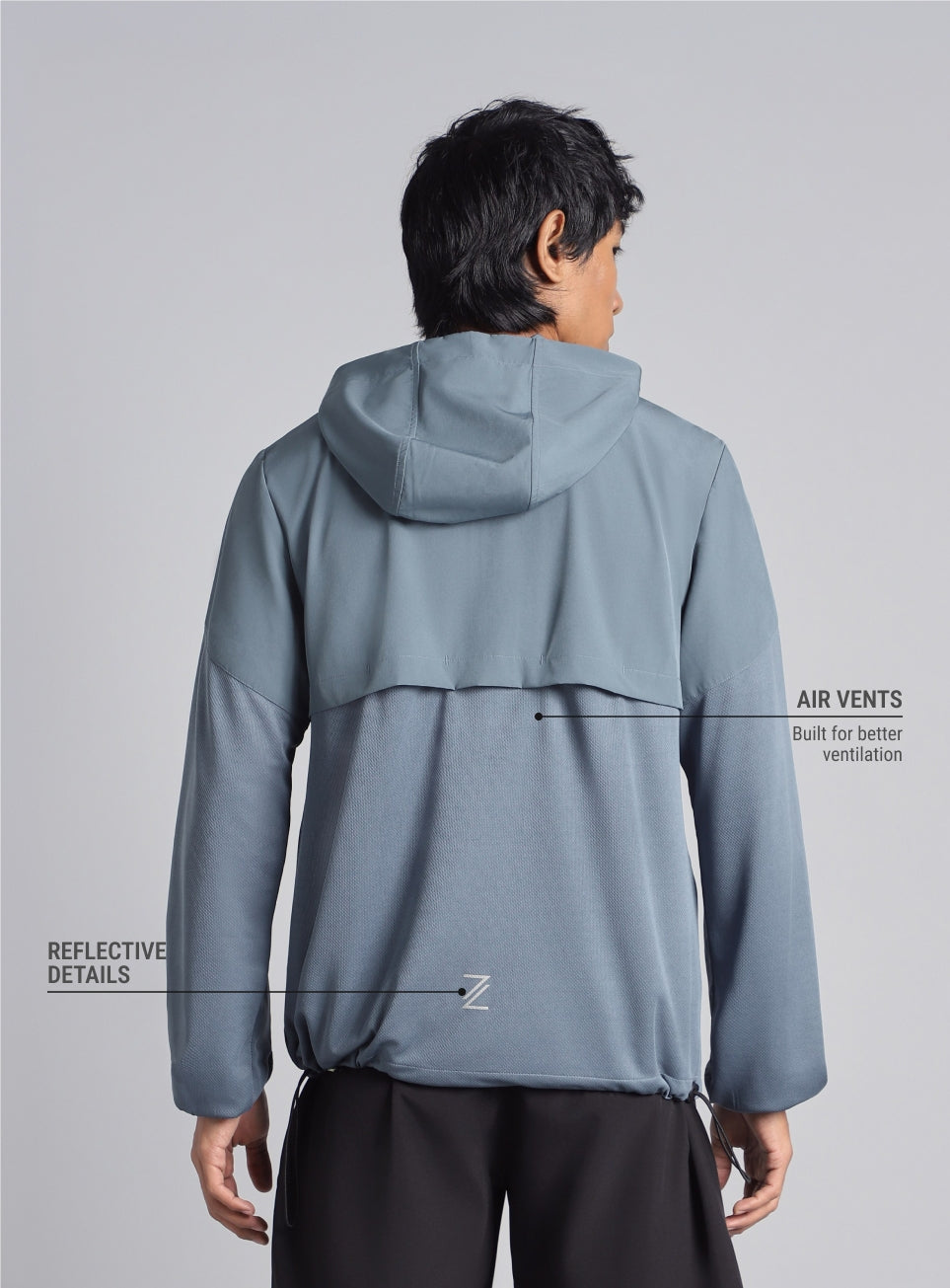 Men's Blue Speed Run Windbreaker Jacket