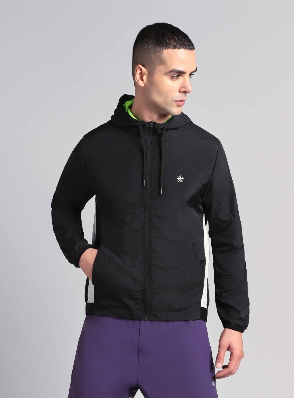 Men's Black Air Vents Running Jacket