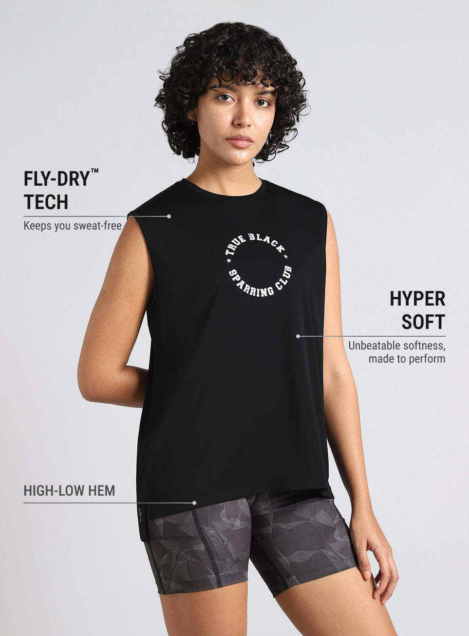 Women's Black Combat Training Muscle Tank