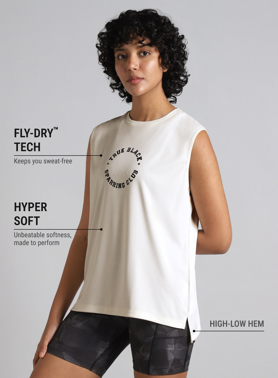 Women's White Combat Training Muscle Tank