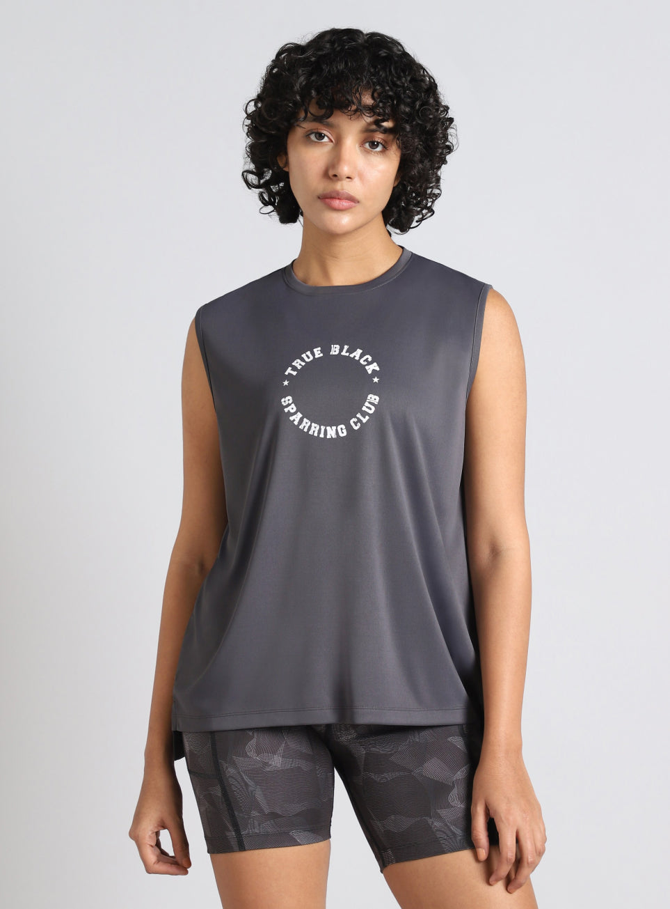 Women's Grey Combat Training Muscle Tank