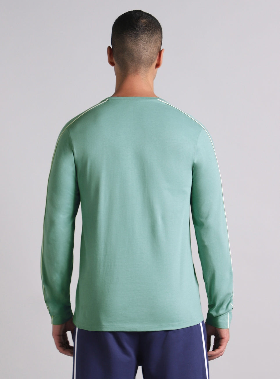 Men's Green V-Man Cult Graphic Print Full Sleeve T-shirt