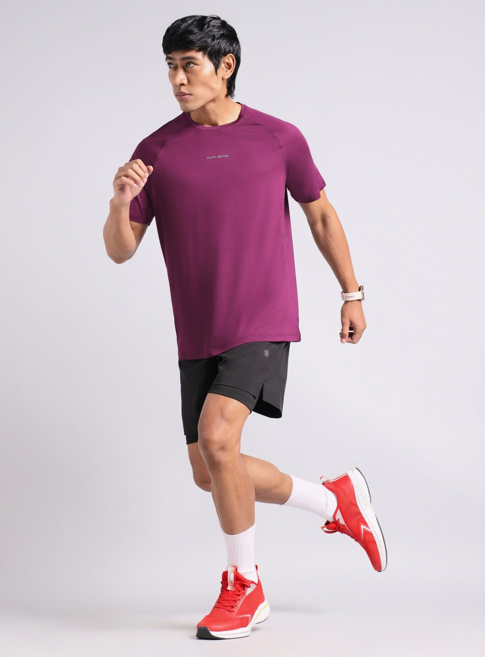 Men's Maroon Dark Series Speed Run T-shirt