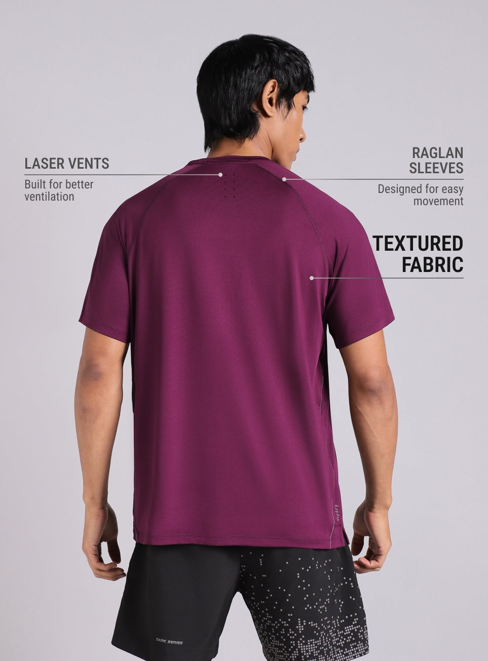 Men's Maroon Dark Series Speed Run T-shirt