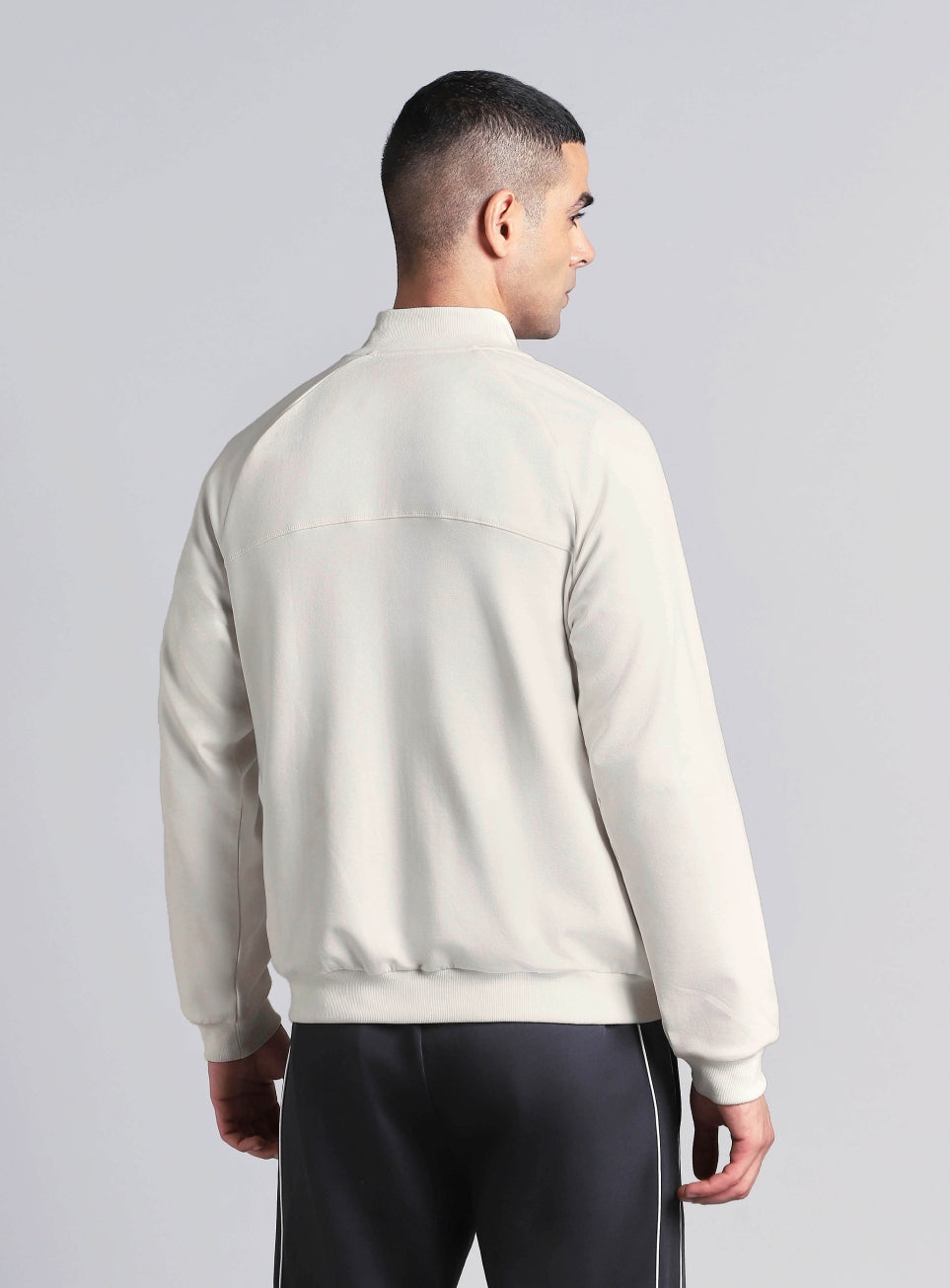 Men's White Combat Training Bomber Jacket