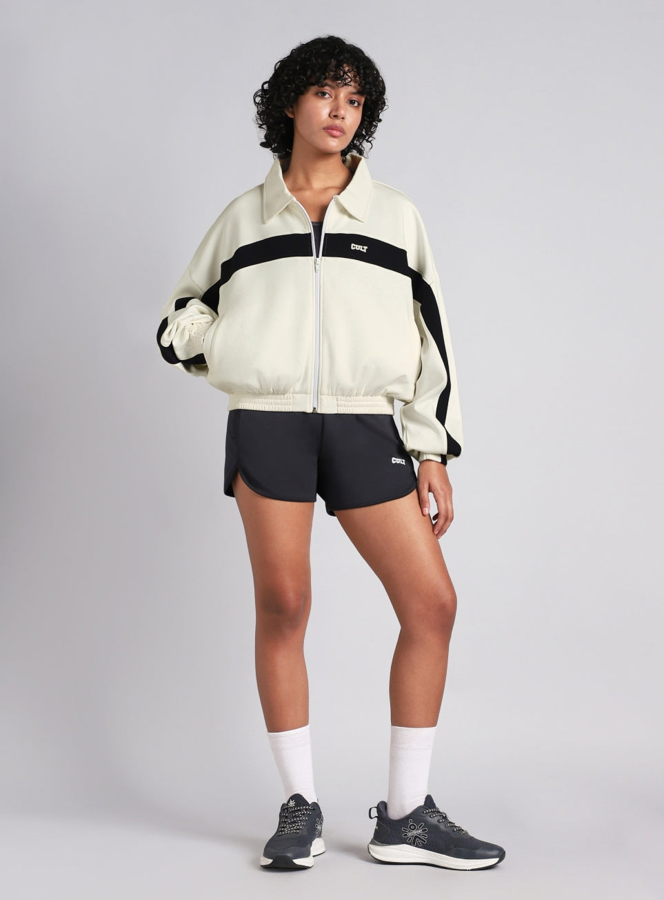 Women's White Train Combat Boxy Fit Jacket