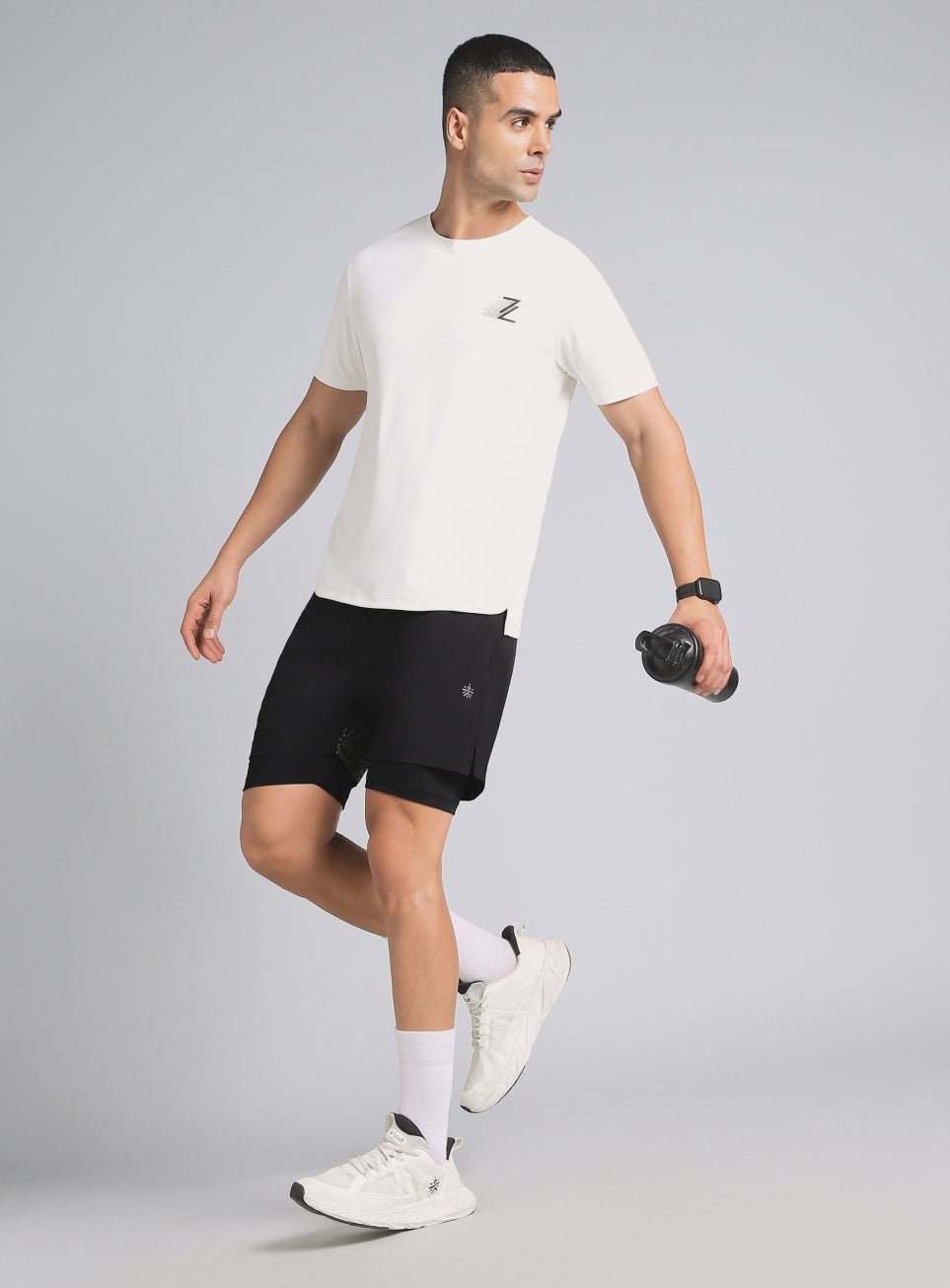 Men's Black After Dark In-Built Tights Running Shorts