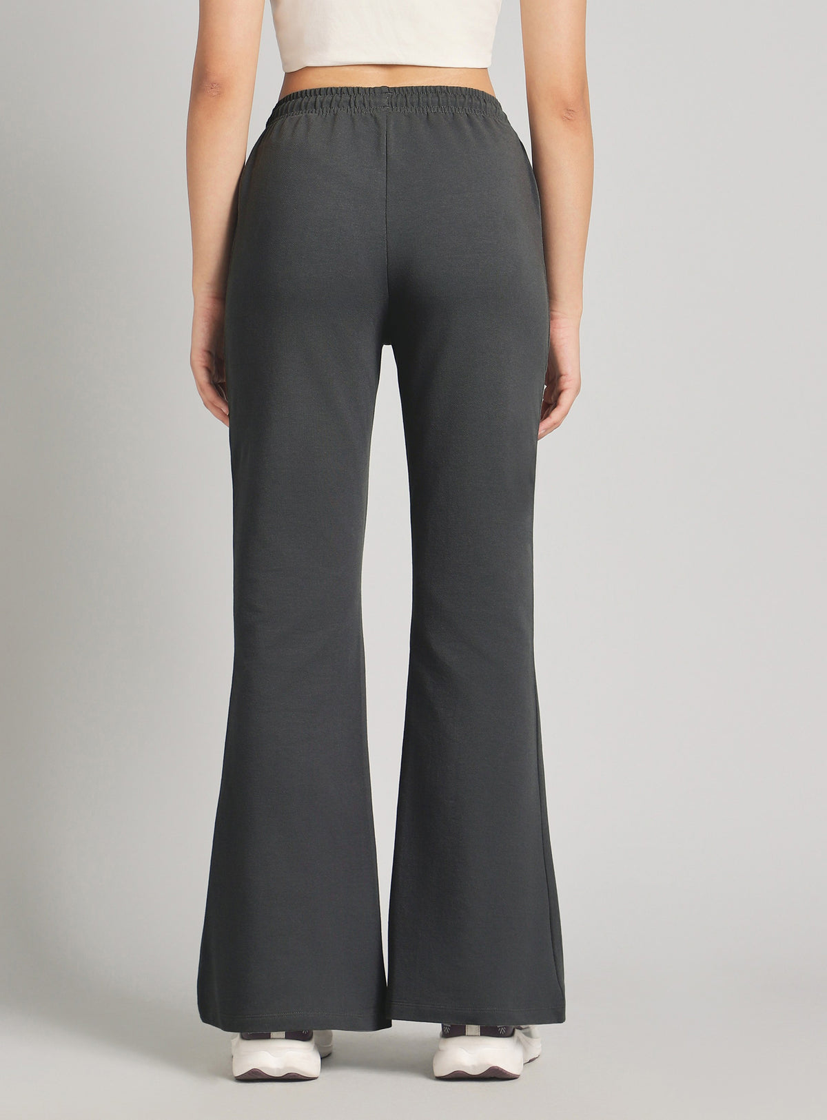 Women's Dark Grey Soft Form Flow Flared Pants