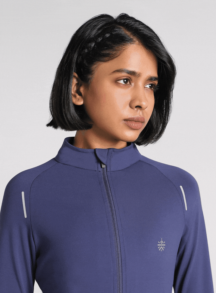 Women's Blue Performance Training Essential Jacket