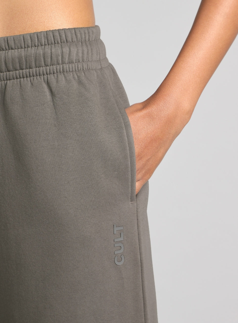 Women's Grey Luxe Fleece Relaxed Fit Joggers