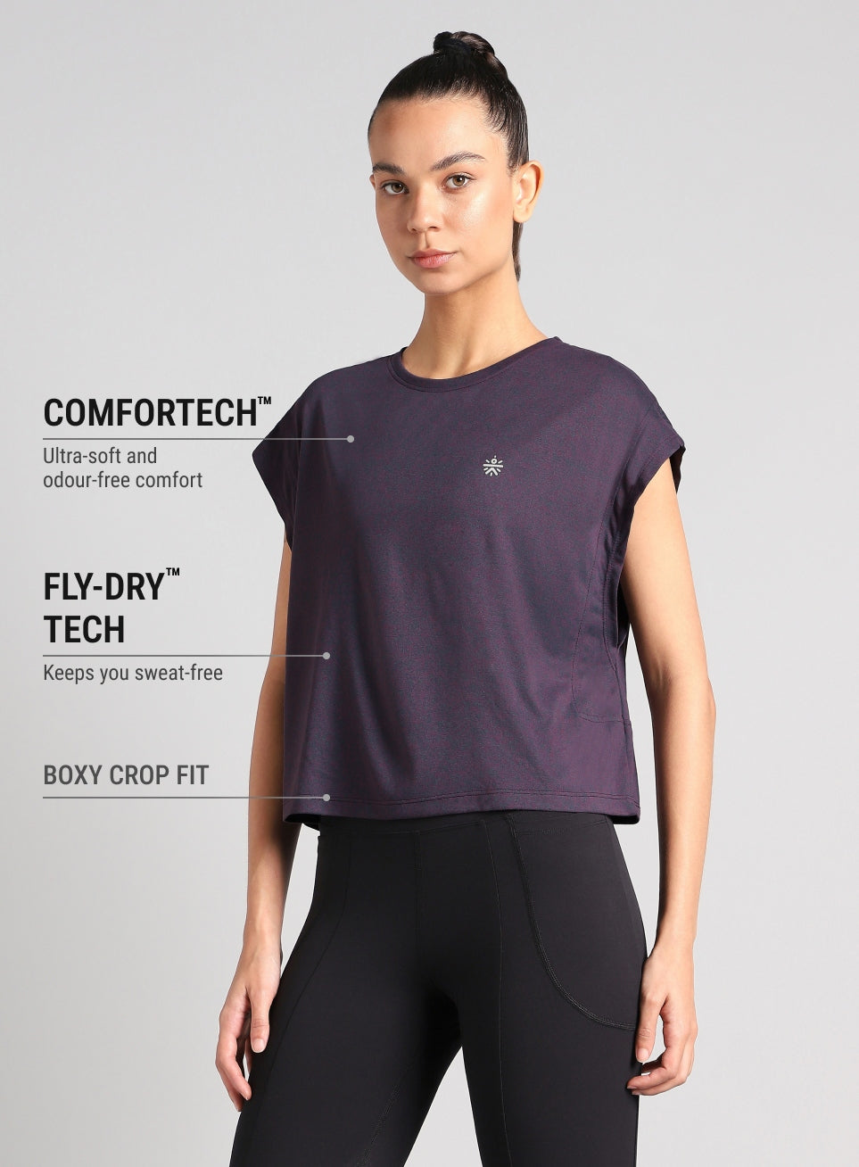 Women's Purple Muscle Flex COMFORtech T-shirt