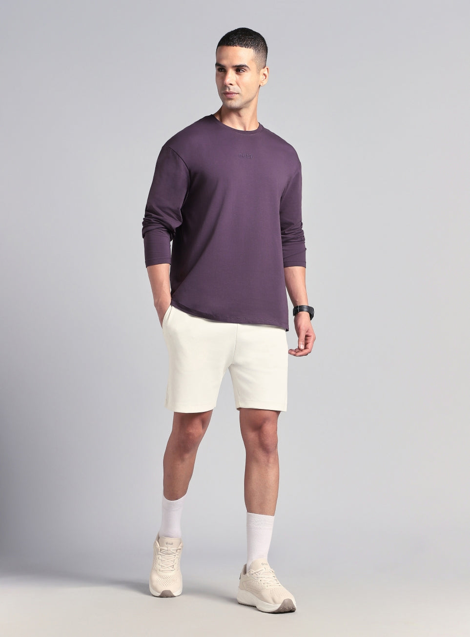 Men's Wine Soft Form Full Sleeve Comfort T-shirt
