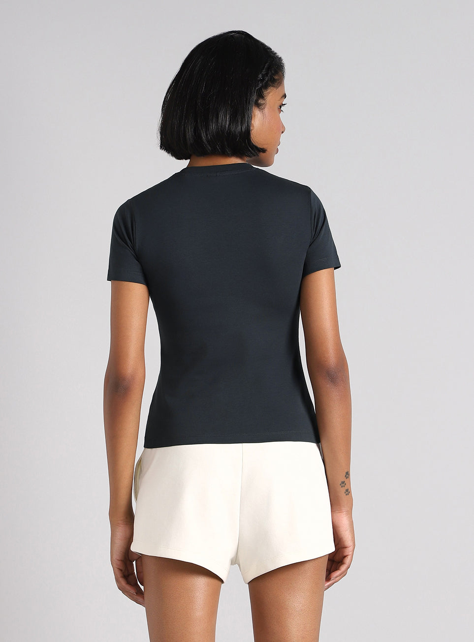 Women's Dark Grey Soft Form Snug T-shirt