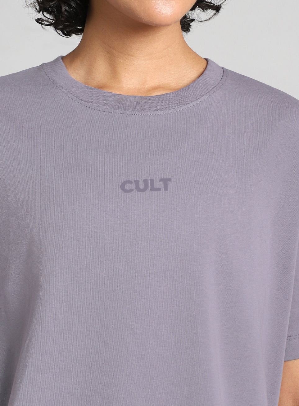 Women's Dark Grey Soft Form Oversized Comfort T-shirt