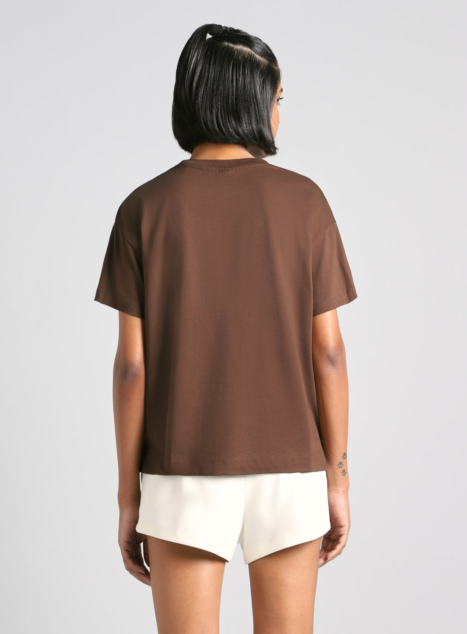 Women's Brown Soft Form Easy Fit Everyday T-shirt