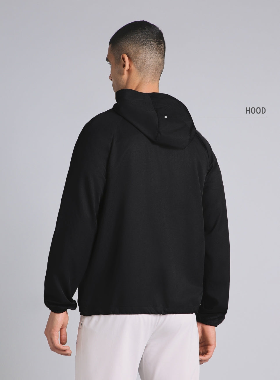 Men's Black Daily Pace Packable Windbreaker Jacket