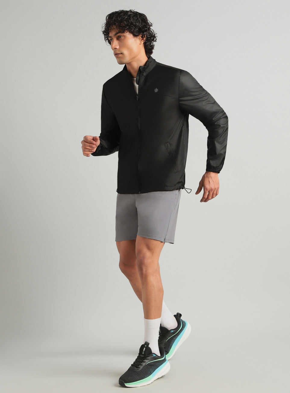 Men's Black Everyday Run Packable Windbreaker Jacket