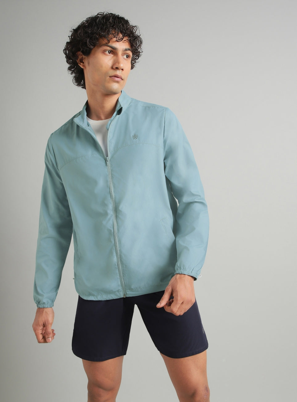 Men's Blue Everyday Run Packable Windbreaker Jacket