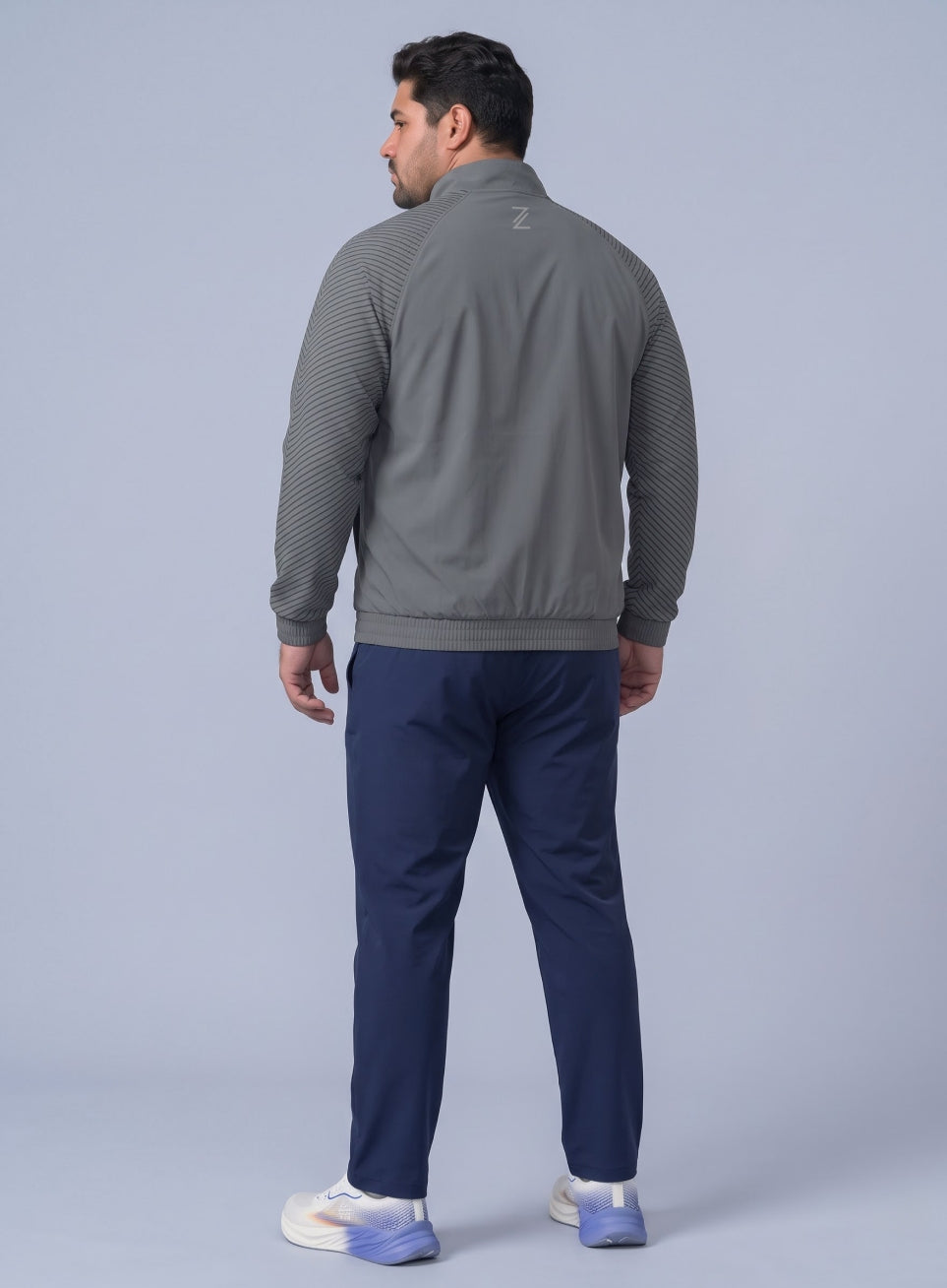 Men's Grey Day Run Essential Plus Size Jacket