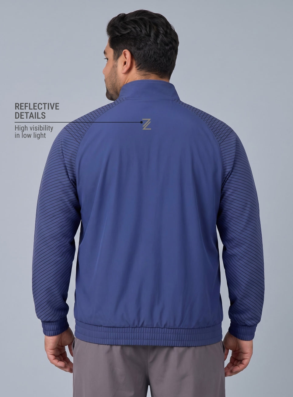 Men's Blue Day Run Essential Plus Size Jacket