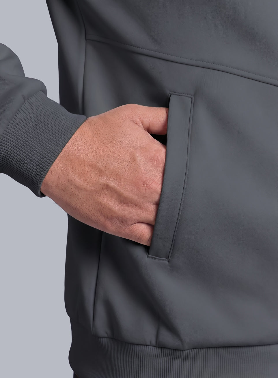 Men's Dark Grey Training Plus Size Bomber Jacket
