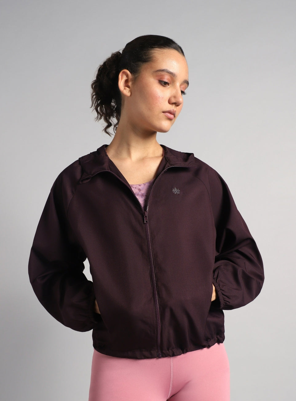 Women's Wine Daily Run Packable Windcheater