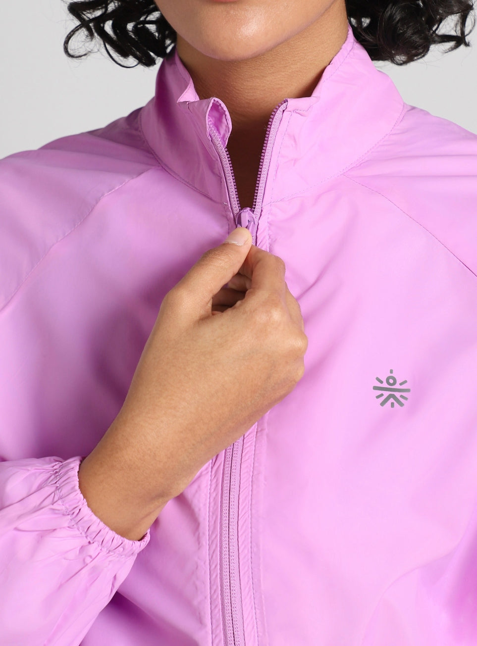 Women's Purple Windproof Packable Running Jacket