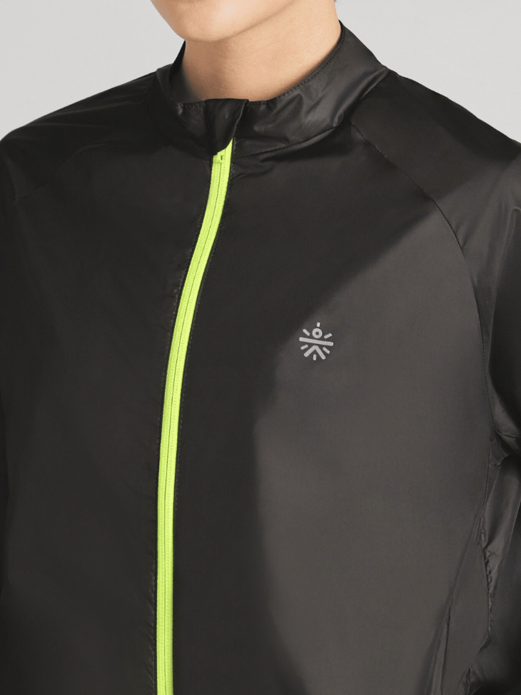 Women's Black Night Run Running Jacket