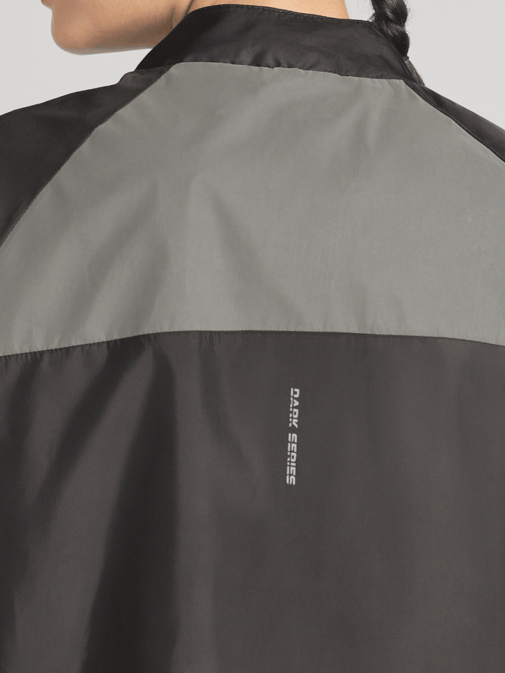 Women's Black Night Run Running Jacket