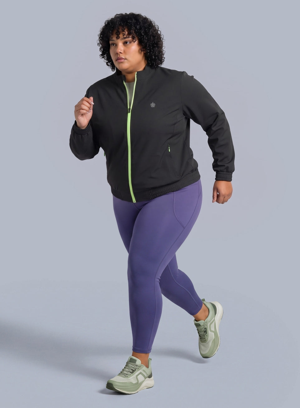 Women's Black Running Essential Plus Size Jacket