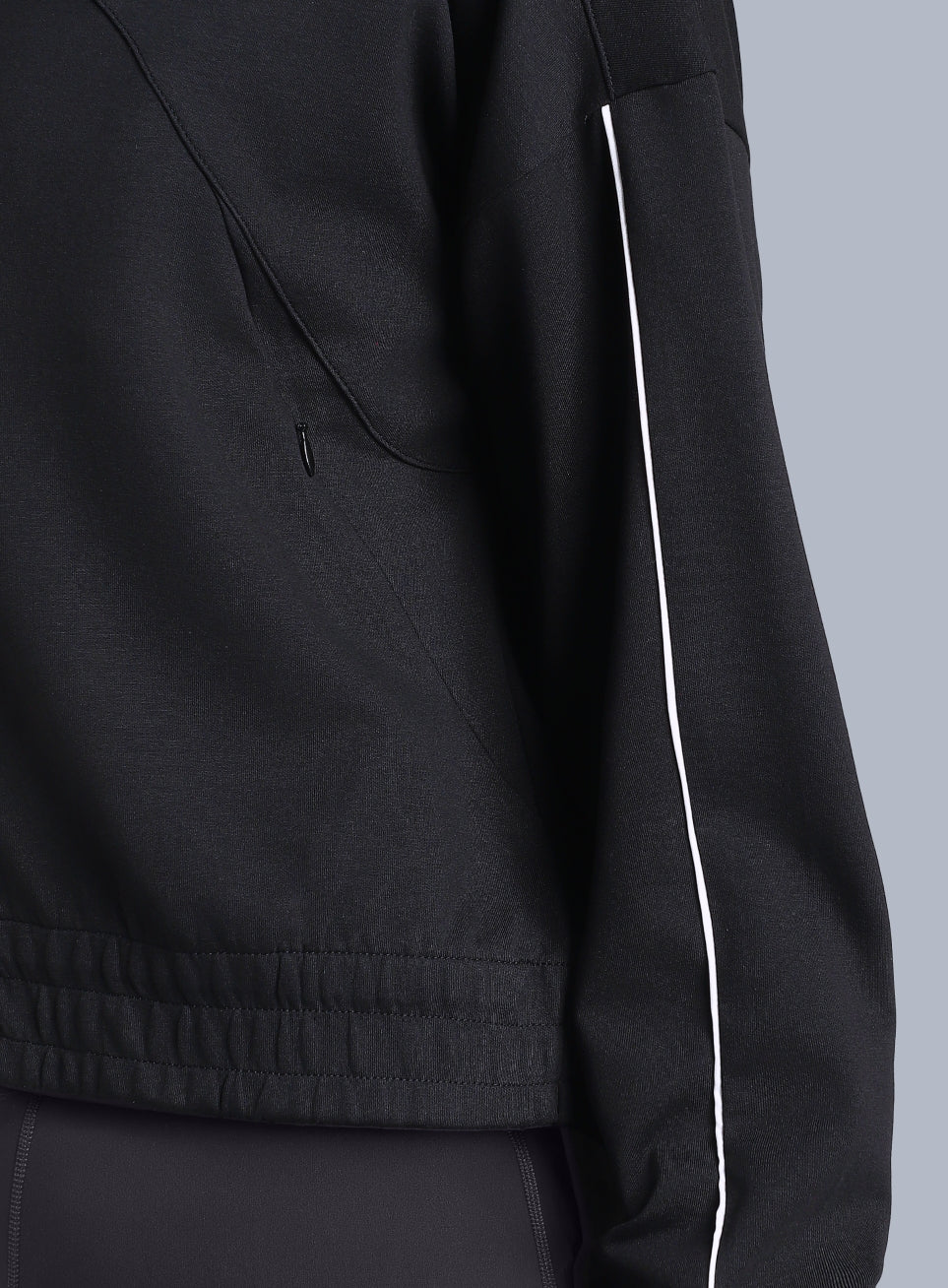 Women's Black Workout Essential Plus Size Training Jacket