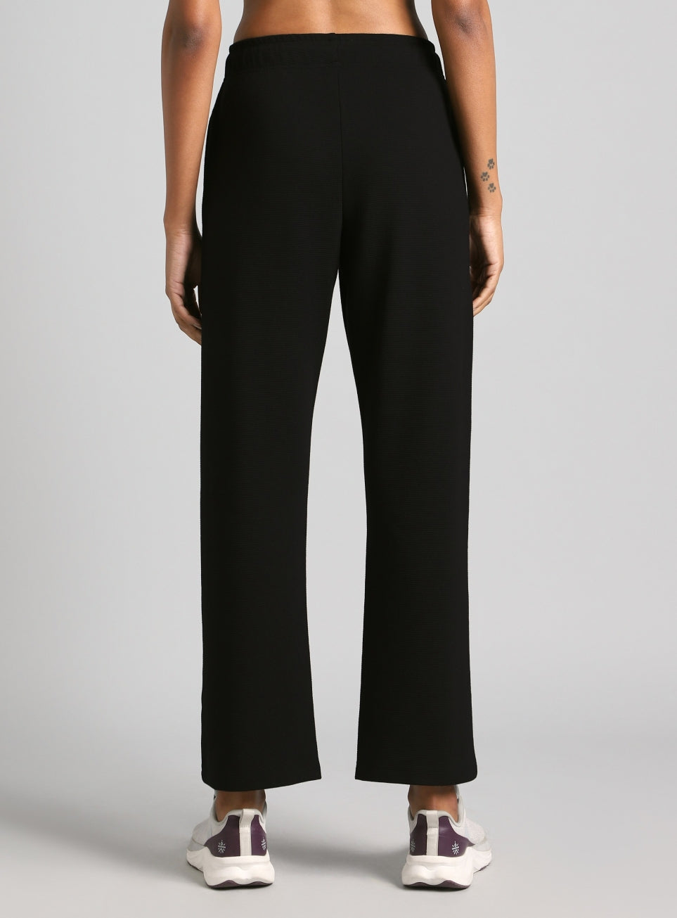 Women's Black Plush Classic Trackpants