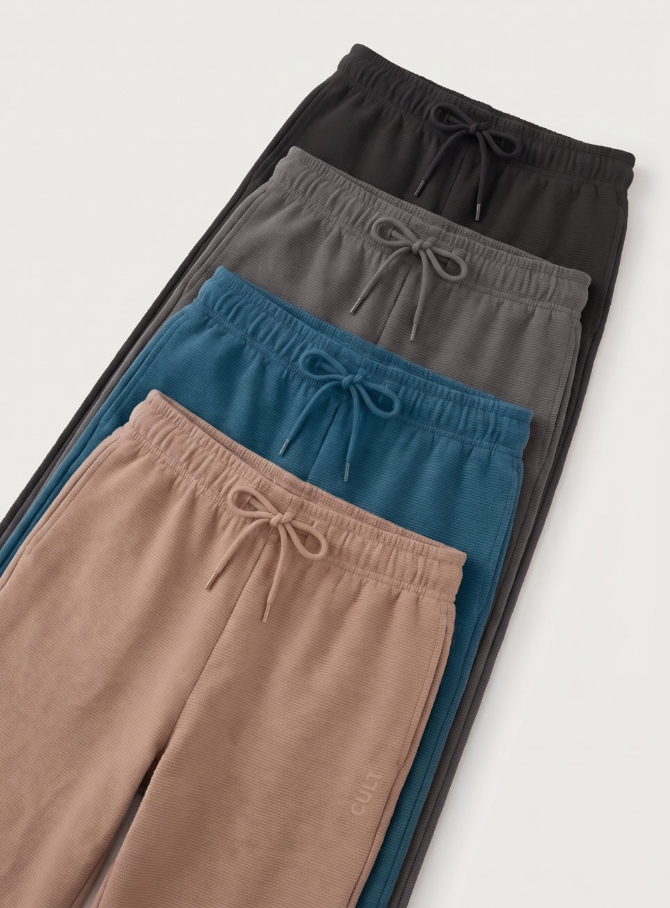 Women's Black Plush Classic Trackpants