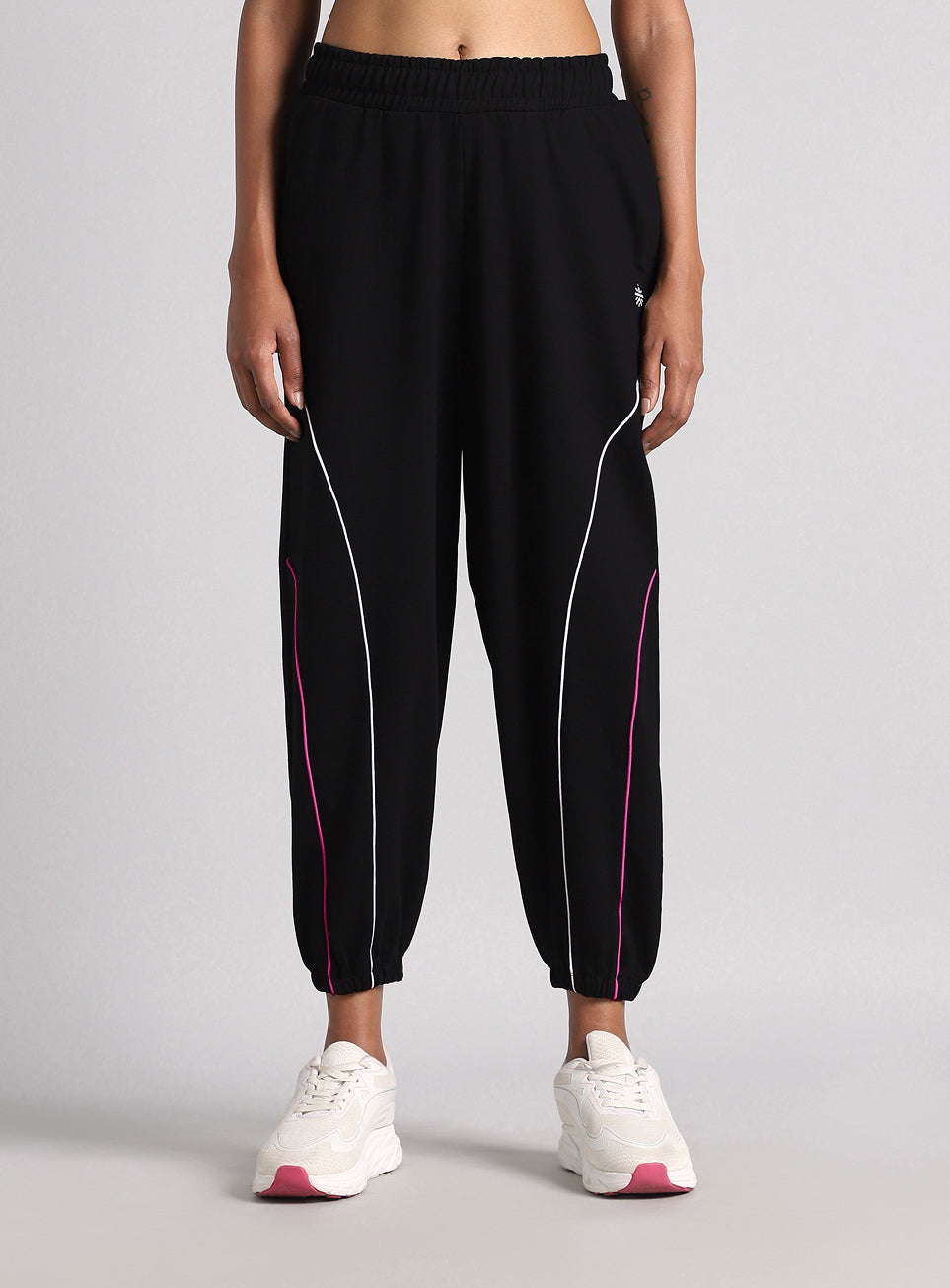 Women's Black High Pulse Baggy Fit Joggers