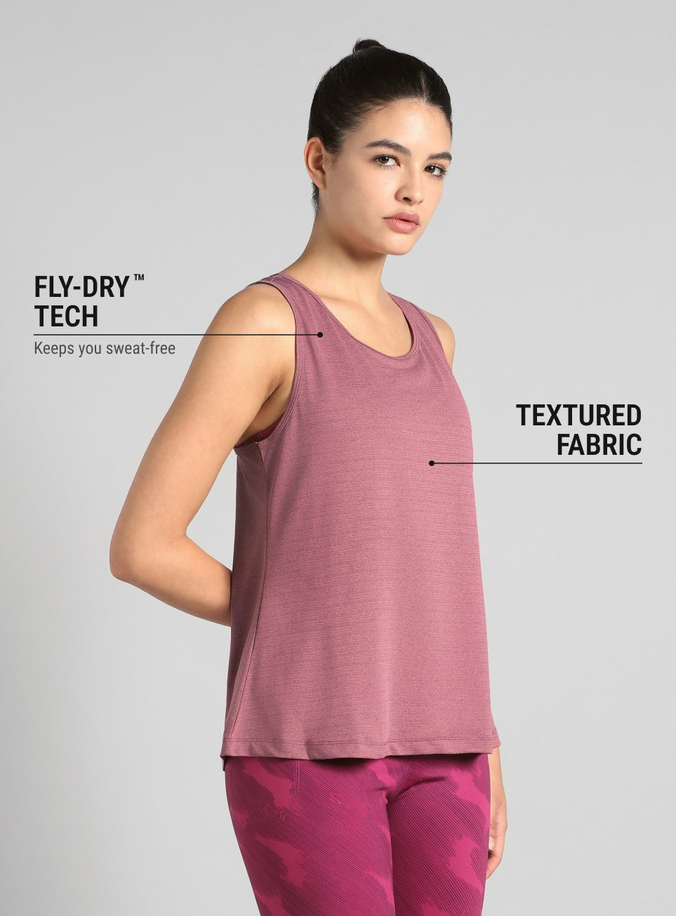 Women's Pink Ease Flow Perfomance Tank