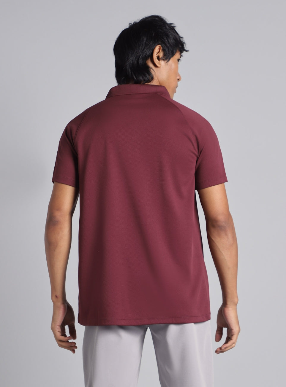 Men's Maroon High Energy Performance Polo T-shirt