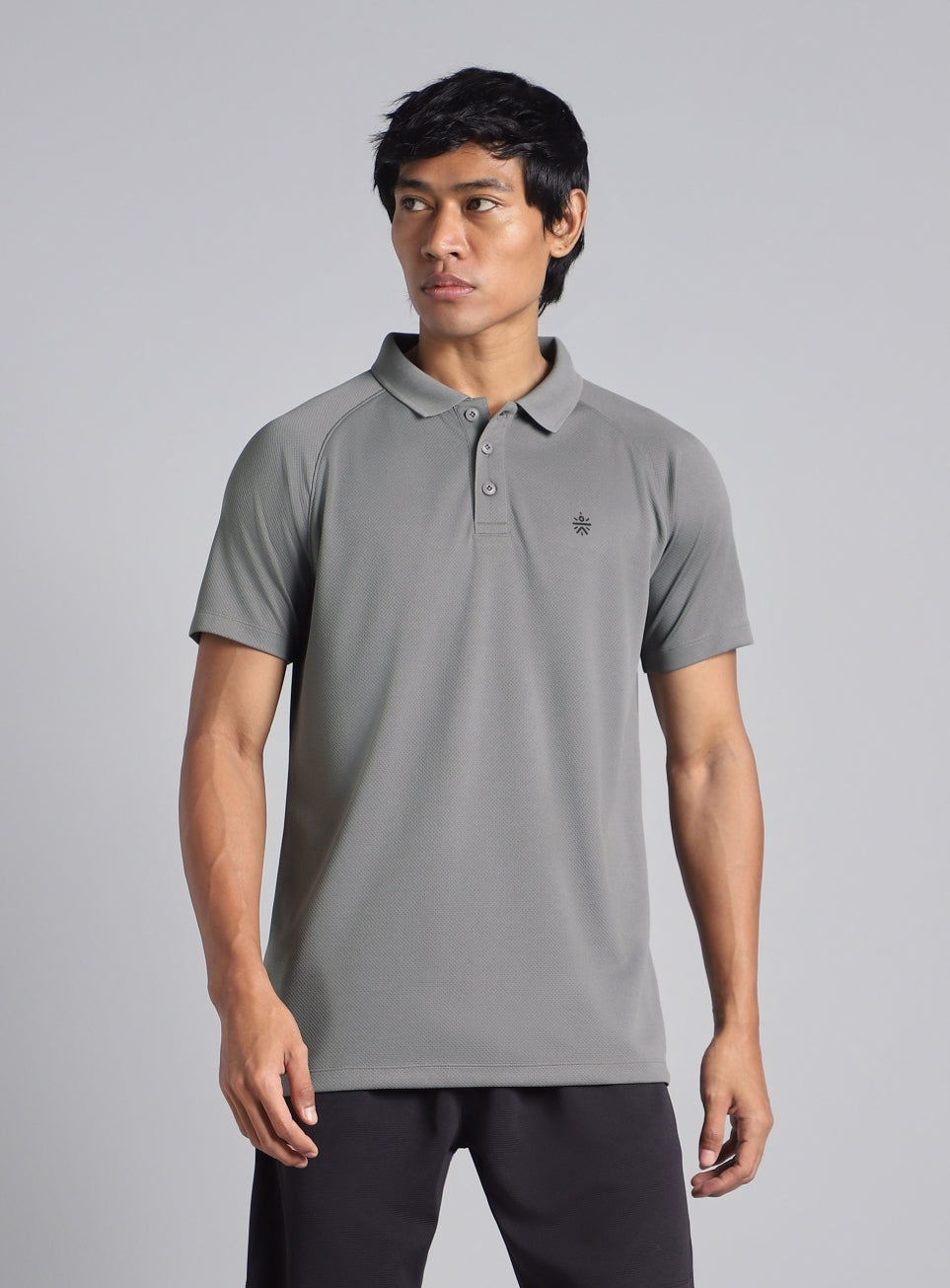 Men's Dark Grey High Energy Performance Polo T-shirt